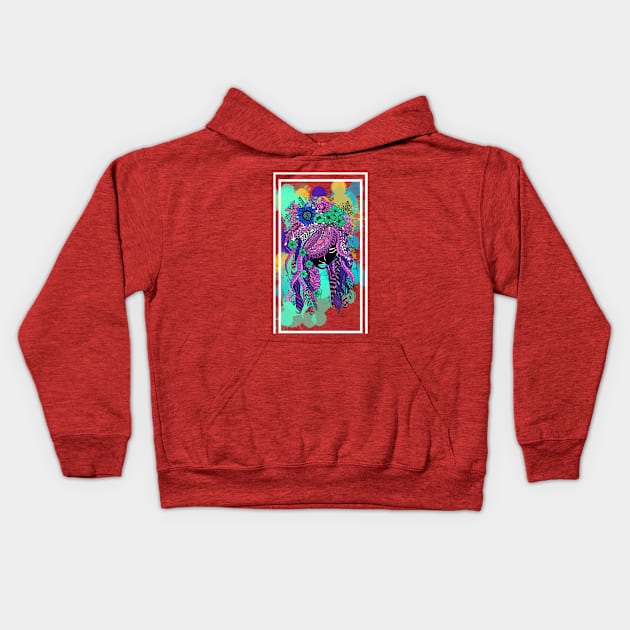Floral Girl Kids Hoodie by Boosted Palace
